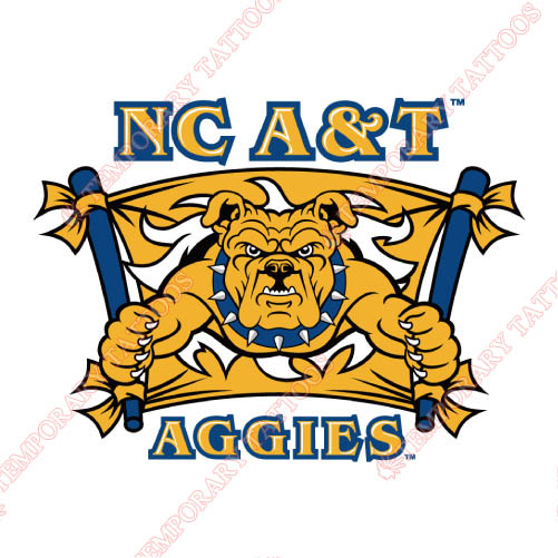 North Carolina A T Aggies Customize Temporary Tattoos Stickers NO.5487